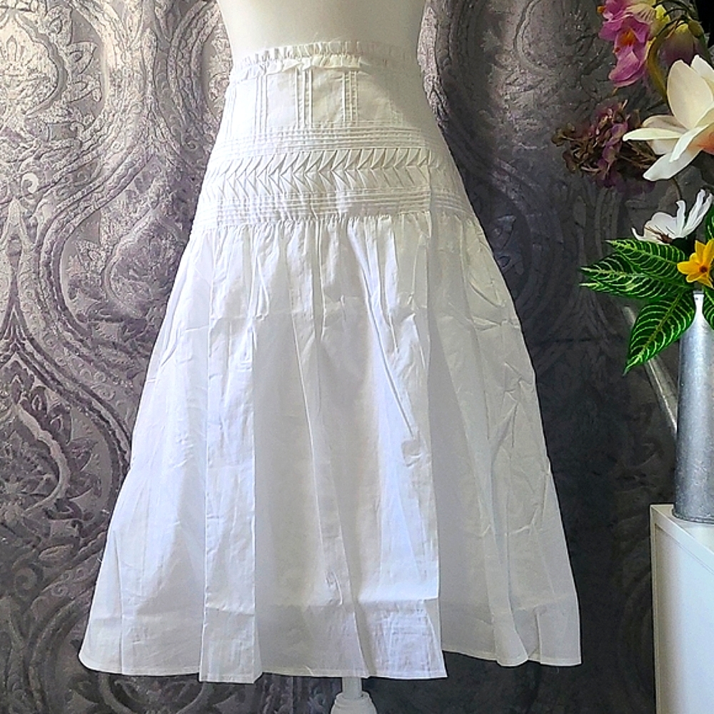 CENTRAL PARK 100% cotton white skirt